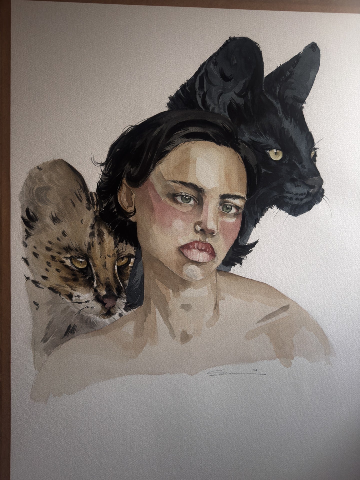 Woman&Serval